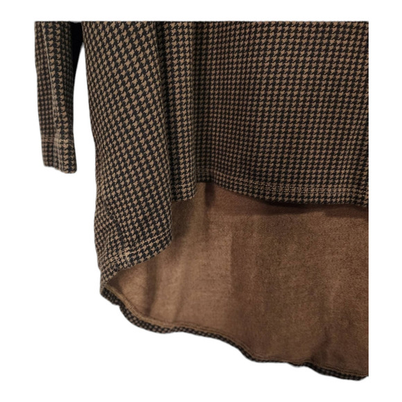 Bryn Walker Houndstooth Tunic size medium lagenlook brown earthy - Picture 3 of 9